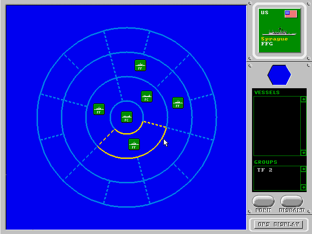 5th Fleet (DOS) screenshot: Tactical Map...