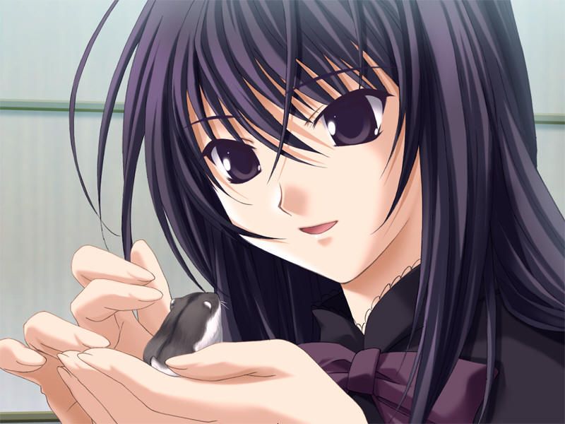 Ever17: The Out of Infinity (Windows) screenshot: Tsugumi and her pet hamster Charmi