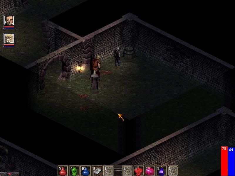 Arcanum: Of Steamworks & Magick Obscura (Windows) screenshot: Exploring the sewers of Tarant