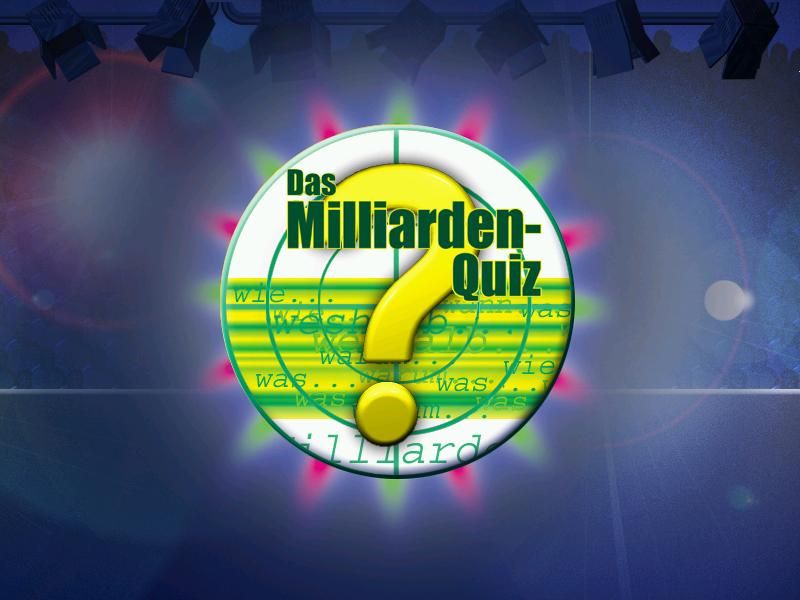 Das Milliarden-Quiz (Windows) screenshot: Start Screen