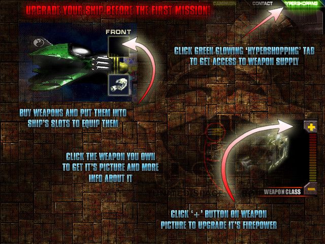 Jets 'n' Guns (Windows) screenshot: Tutorial screen