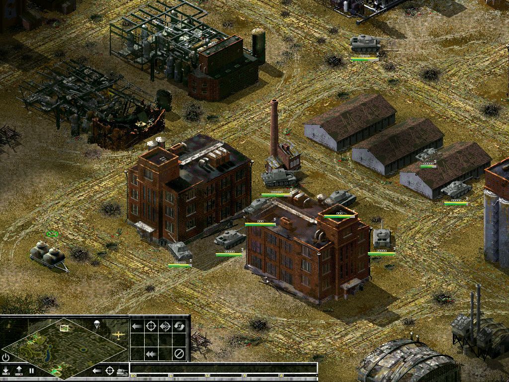 Sudden Strike II (Windows) screenshot: Securing enemy factory area