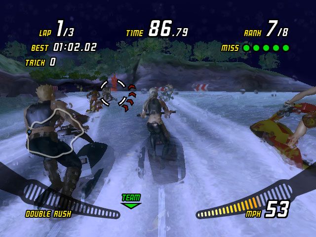 Carve (Xbox) screenshot: Indigo Bay, night race