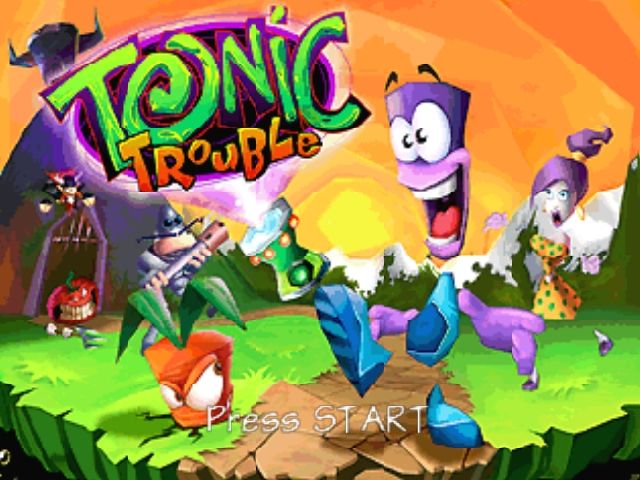 Tonic Trouble (Nintendo 64) screenshot: Title screen.