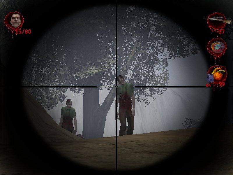 Postal²: Apocalypse Weekend (Windows) screenshot: Sniping some zombies