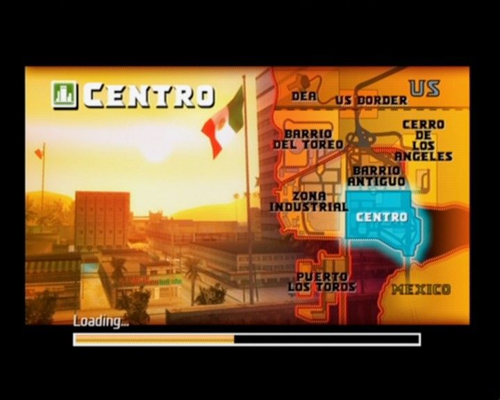 Total Overdose: A Gunslinger's Tale in Mexico (PlayStation 2) screenshot: Map of locations you can travel to