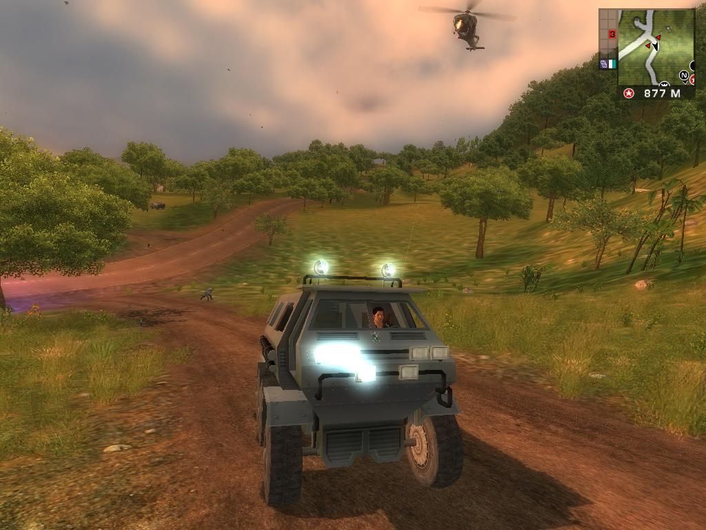 Just Cause (Windows) screenshot: Armored transport can take lot of punishment