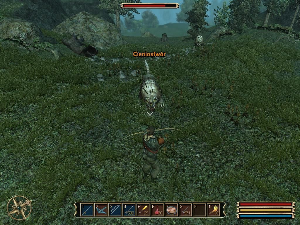Gothic 3 (Windows) screenshot: Hunting the nasty shadowbeasts