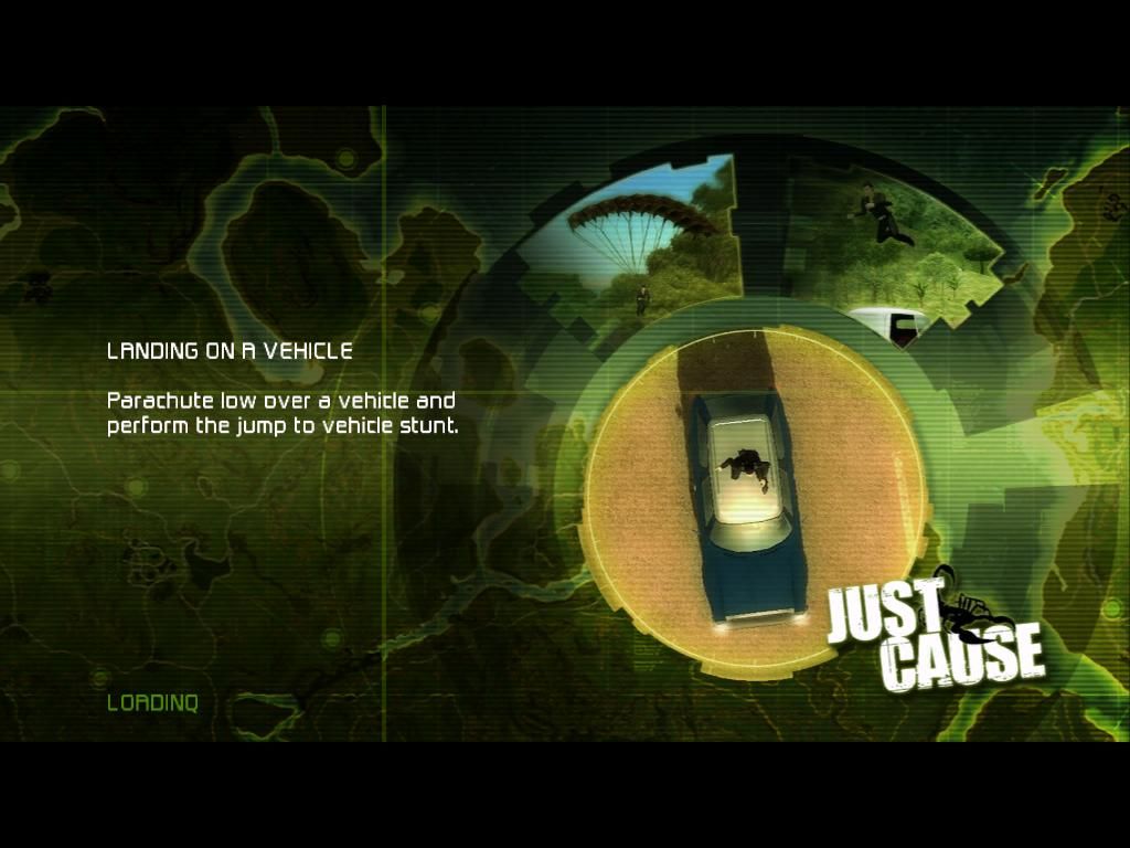 Just Cause (Windows) screenshot: Loading screens give you hints