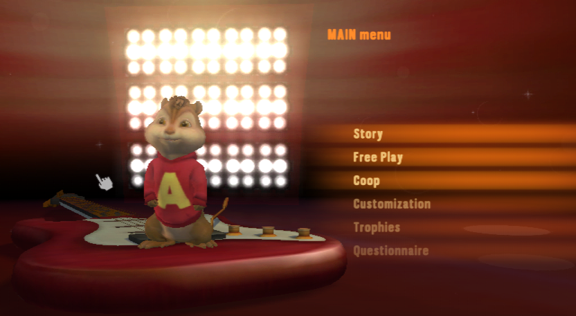Alvin & The Chipmunks: Chipwrecked (Wii) screenshot: Main menu