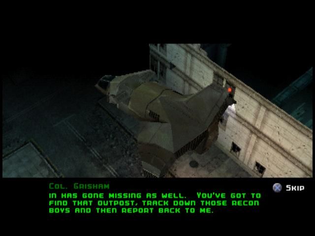 C-12: Final Resistance (PlayStation) screenshot: Intro to the first mission