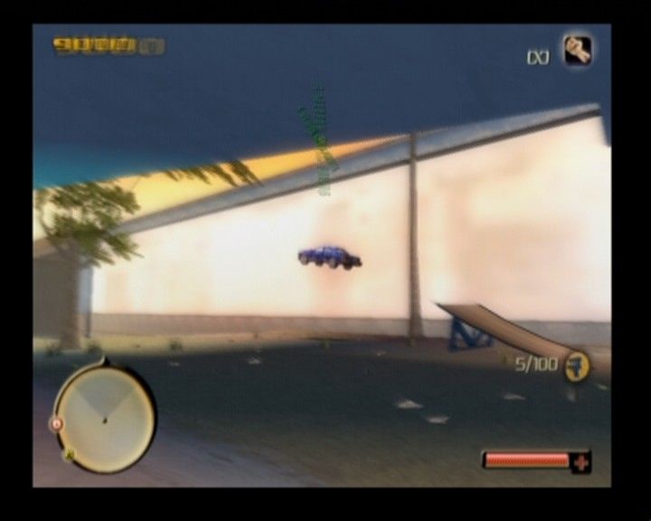Total Overdose: A Gunslinger's Tale in Mexico (PlayStation 2) screenshot: Gaining some points in performing car stunts