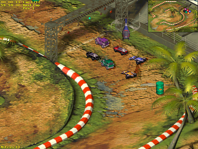 Speed Demons (Windows) screenshot: Level 2 : The Jungle