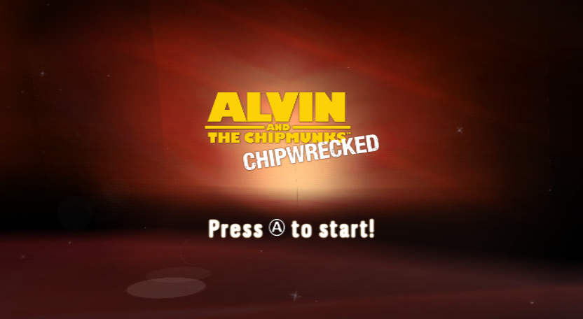 Alvin & The Chipmunks: Chipwrecked (Wii) screenshot: Title screen