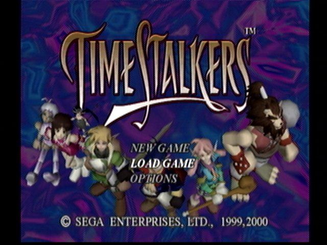 Time Stalkers (Dreamcast) screenshot: Main Menu
