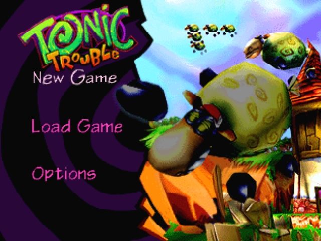 Tonic Trouble (Nintendo 64) screenshot: Main menu.