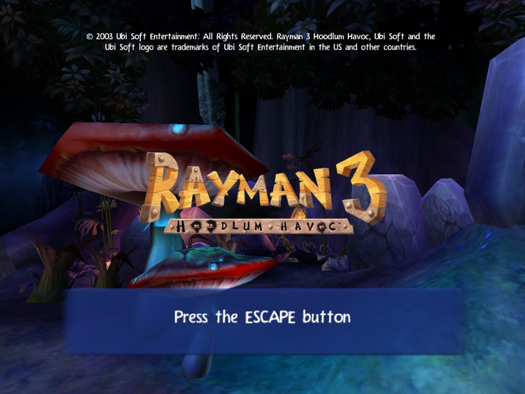 Rayman 3: Hoodlum Havoc (Windows) screenshot: Title screen