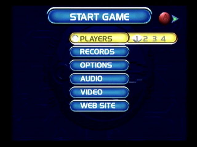San Francisco Rush 2049 (Dreamcast) screenshot: Main menu