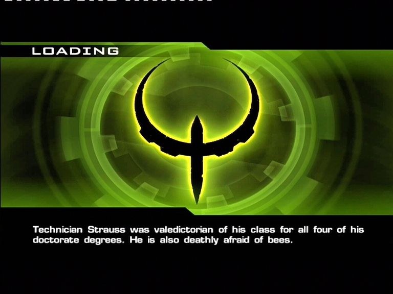 Quake 4 (Xbox 360) screenshot: Loading screens give you info and tips (Not all of them are useful though!)
