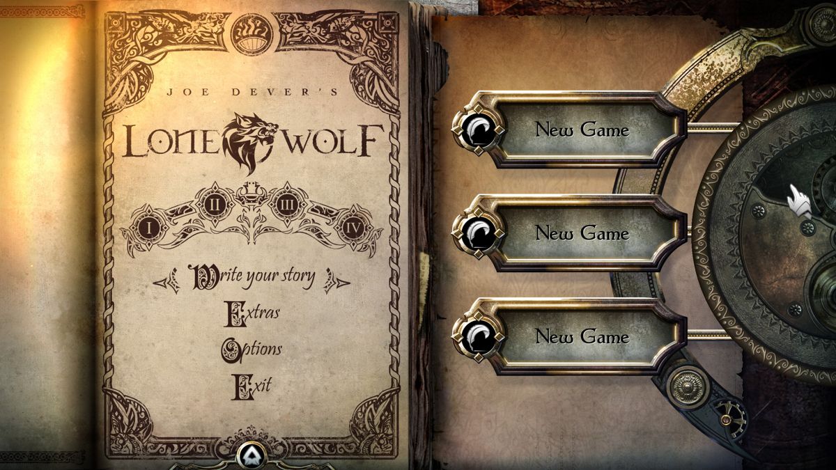 Joe Dever's Lone Wolf: HD Remastered (Windows) screenshot: Main menu