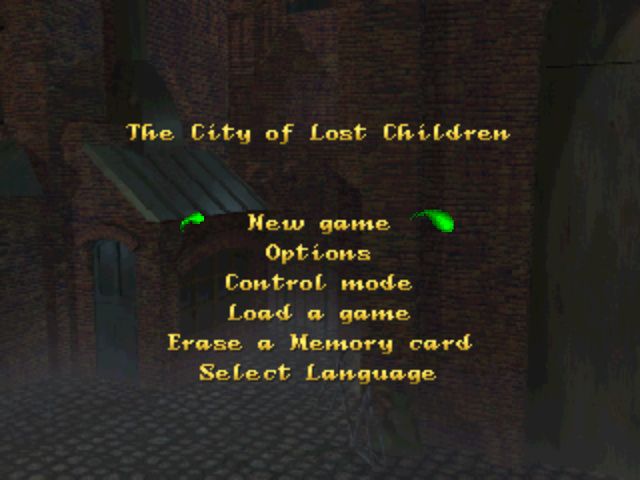 The City of Lost Children (PlayStation) screenshot: Title/Options