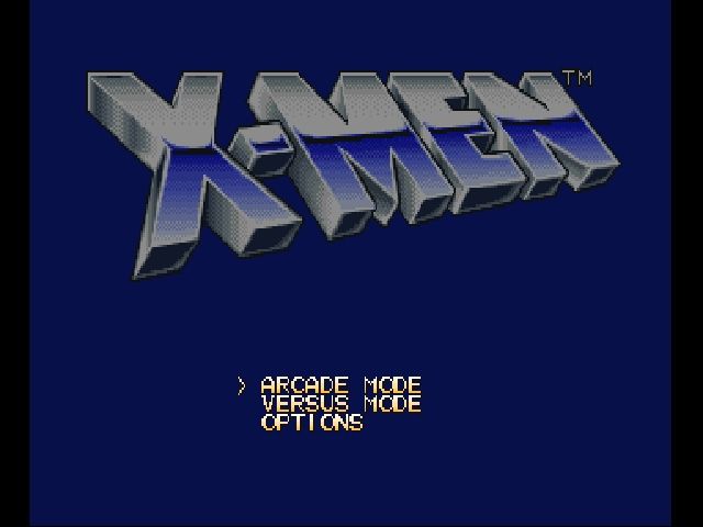 X-Men: Children of the Atom (PlayStation) screenshot: Title screen