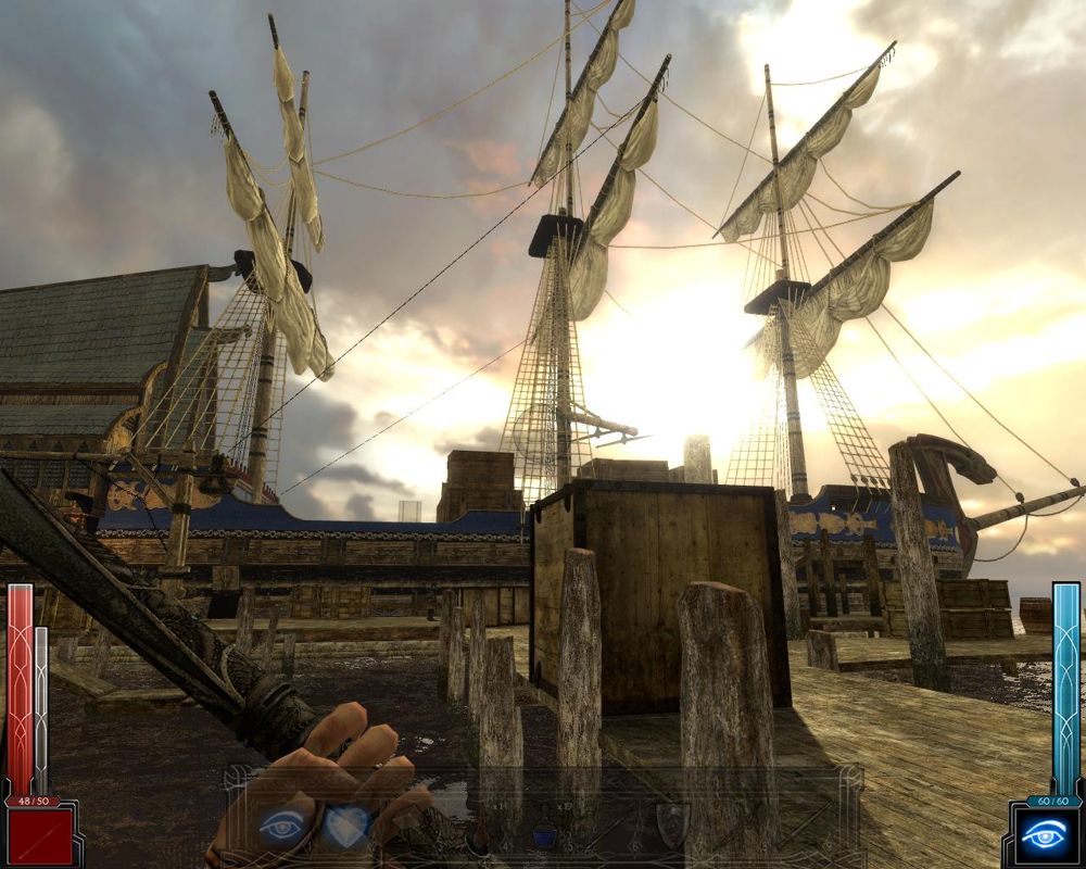 Dark Messiah: Might and Magic (Windows) screenshot: Stonehelm harbor.