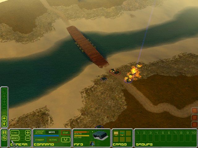 Dogs of War (Windows) screenshot: Incoming artillery