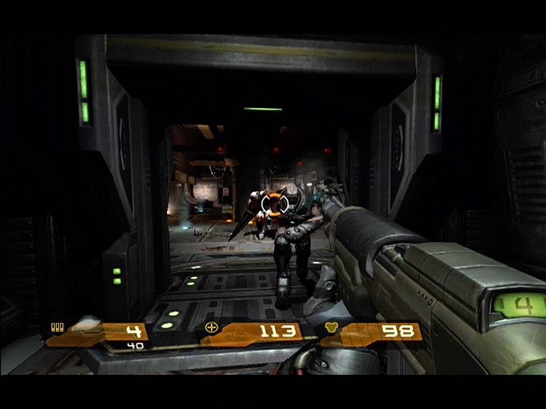 Quake 4 (Xbox 360) screenshot: This shotgun works great at close range
