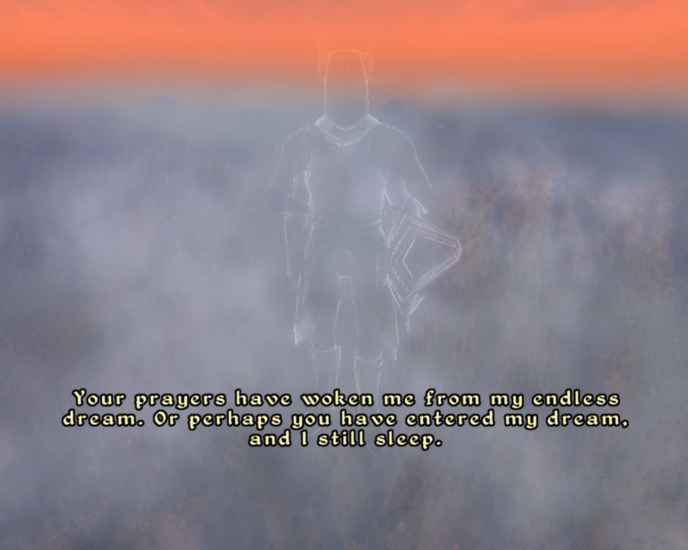 The Elder Scrolls IV: Knights of the Nine (Windows) screenshot: The ghost of Pelinal Whitestrake