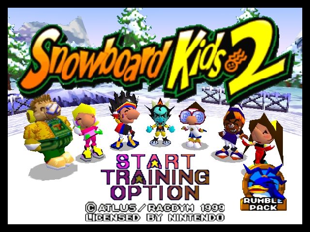 Snowboard Kids 2 (Nintendo 64) screenshot: Main Menu