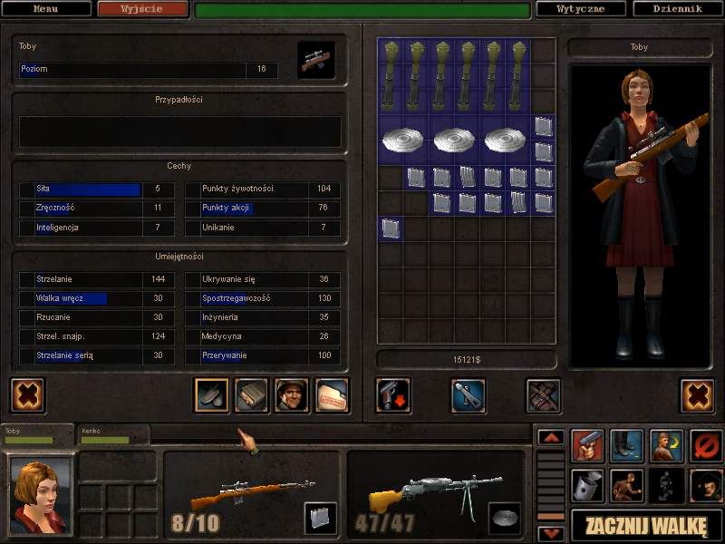 S3: Silent Storm - Sentinels (Windows) screenshot: Equipment