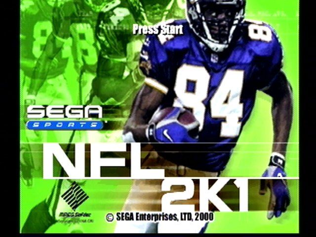 NFL 2K1 (Dreamcast) screenshot: Title Screen