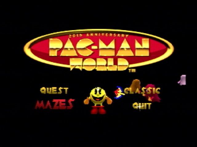 Pac-Man World 20th Anniversary (PlayStation) screenshot: Main menu