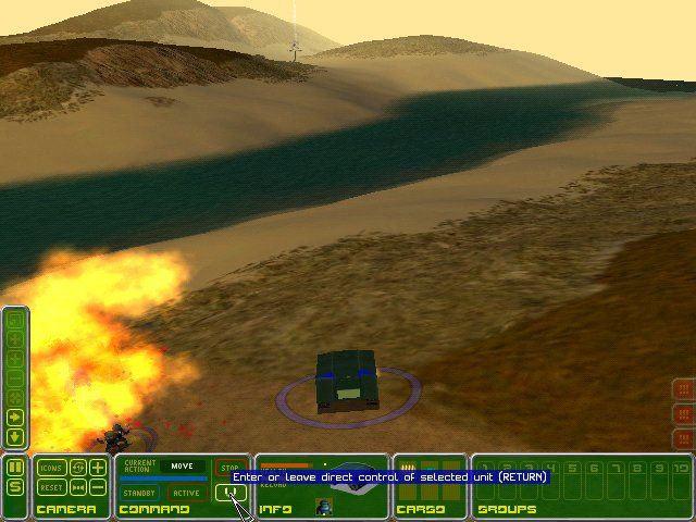 Dogs of War (Windows) screenshot: You can take personal control of any of your units.