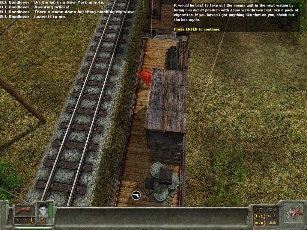 Korea: Forgotten Conflict (Windows) screenshot: Luring an enemy with a pack of cigarettes.