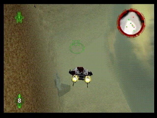 Star Wars: Rogue Squadron 3D (Nintendo 64) screenshot: Defending a crashed ship