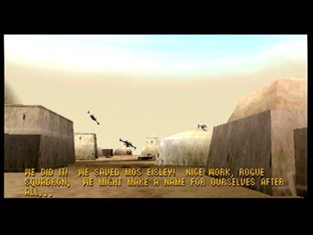 Star Wars: Rogue Squadron 3D (Nintendo 64) screenshot: Mos Eisley has been rescued