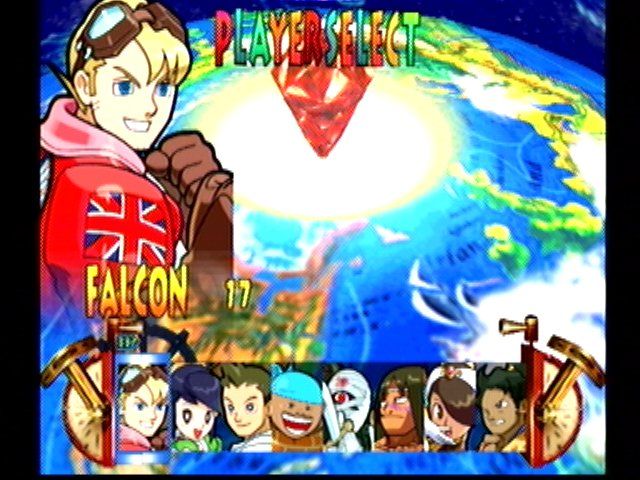 Power Stone (Dreamcast) screenshot: Fighter selection