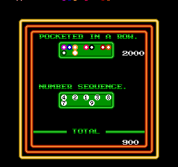 Side Pocket (NES) screenshot: Level complete!