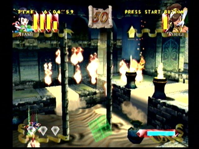 Power Stone (Dreamcast) screenshot: One of Rouge's special moves