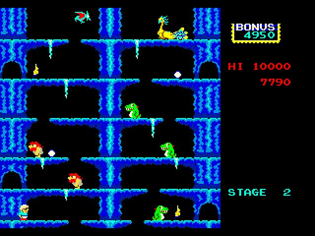 Konami Arcade Classics (PlayStation) screenshot: Rock 'N Rope - Stage 2.