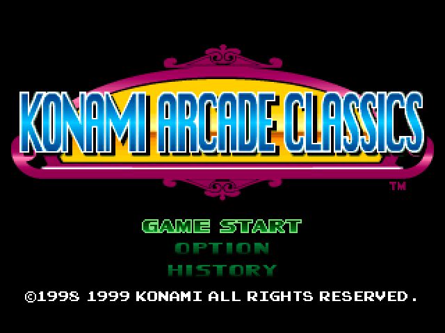 Konami Arcade Classics (PlayStation) screenshot: Title