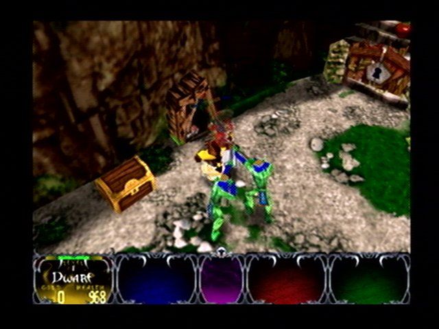 Gauntlet: Legends (Dreamcast) screenshot: Attacking a monster generator