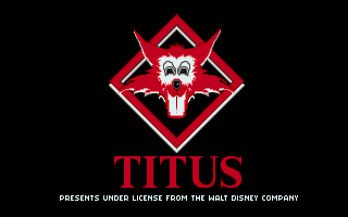 Dick Tracy (DOS) screenshot: Titus logo...