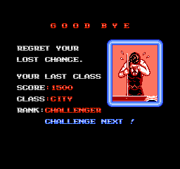 Side Pocket (NES) screenshot: Game over