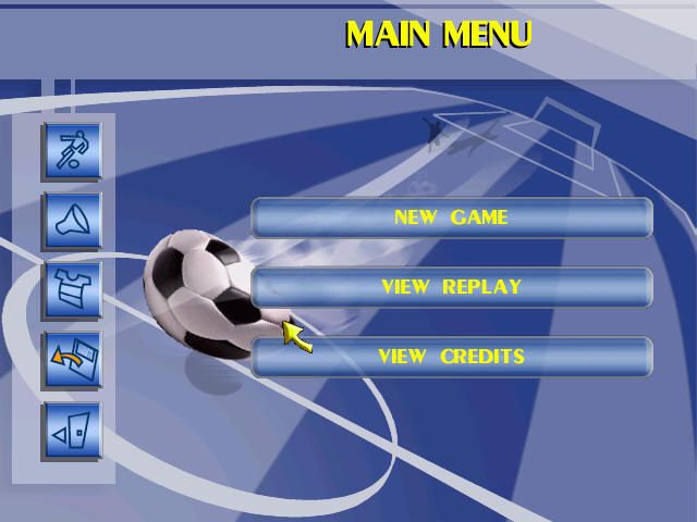 Calcio Championship (Windows) screenshot: Main menu