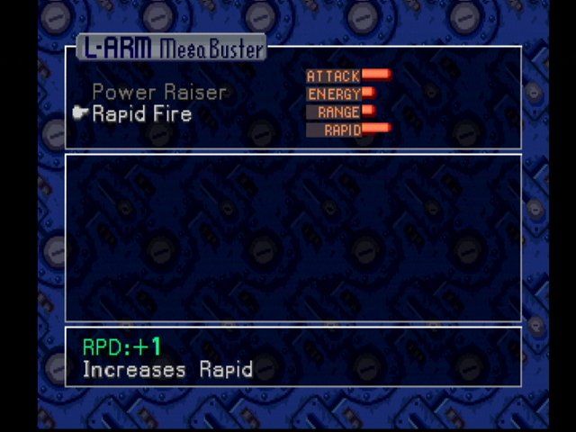 Mega Man Legends (PlayStation) screenshot: Inventory screen