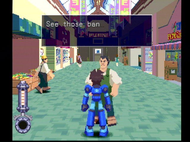 Mega Man Legends (PlayStation) screenshot: In town