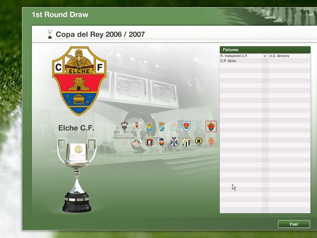 FIFA Manager 07 (Windows) screenshot: Animated cup draws